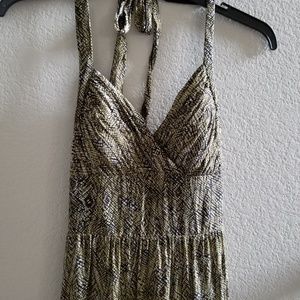 SANGRIA 100% Silk Halter Dress